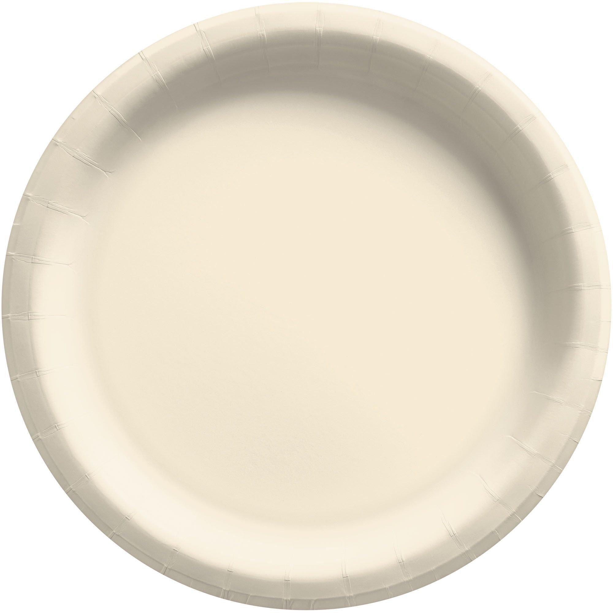 Vanilla Cream Extra Sturdy Paper Dinner Plates, 10in, 20ct Party City